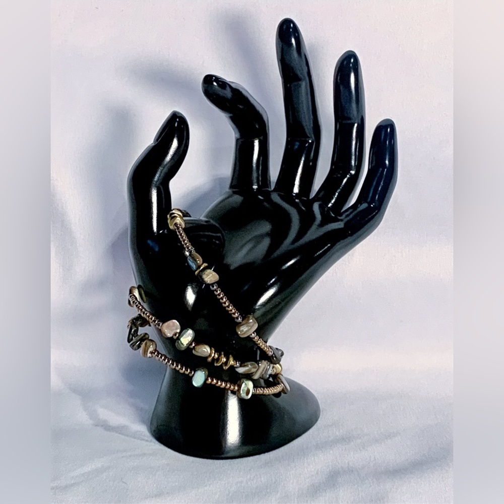 Silpada - Wrap Bracelet - Abalone + Mother-of-Pearl + Shell - Retired - NIB